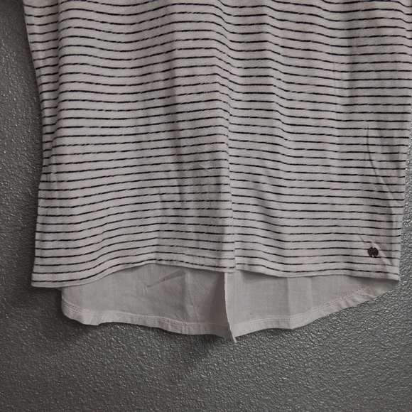 H & M L.O.G.G. Black Striped Hi/Low Top    Size M - Picture 3 of 9